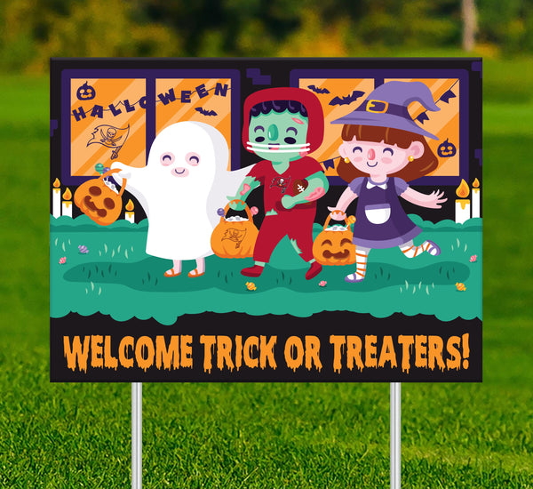 Wholesale NFL2232-Welcome Trick or Treaters Yard Sign / N2232-Tampa Bay Buccaneers