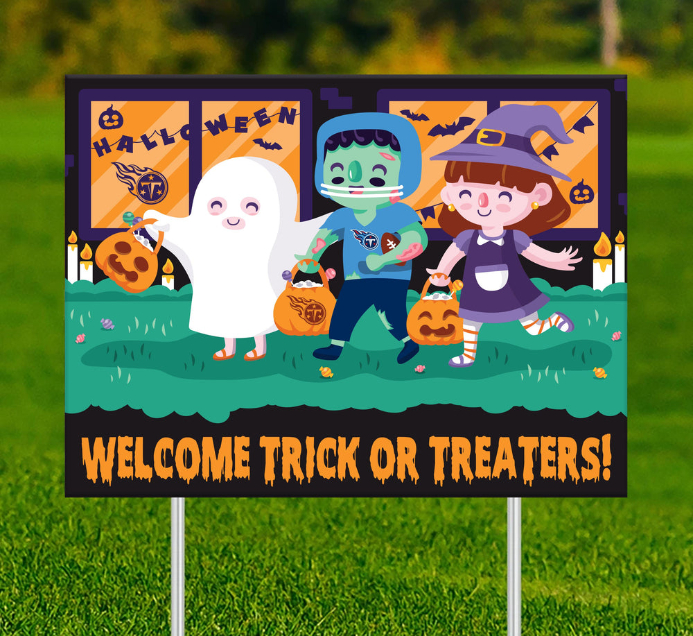 Wholesale NFL2232-Welcome Trick or Treaters Yard Sign / N2232-Tennessee Titans