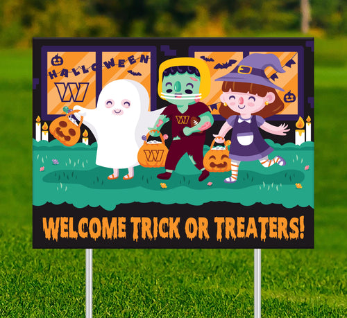 Wholesale NFL2232-Welcome Trick or Treaters Yard Sign / N2232-Washington Commanders