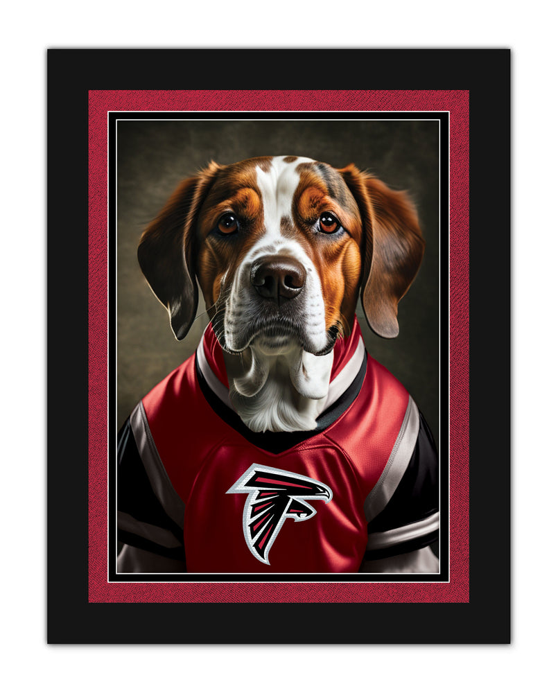 Wholesale NFL2233-Dog in Team Jersey 12x16 / N2233-Atlanta Falcons