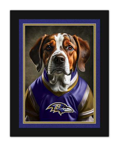 Wholesale NFL2233-Dog in Team Jersey 12x16 / N2233-Baltimore Ravens