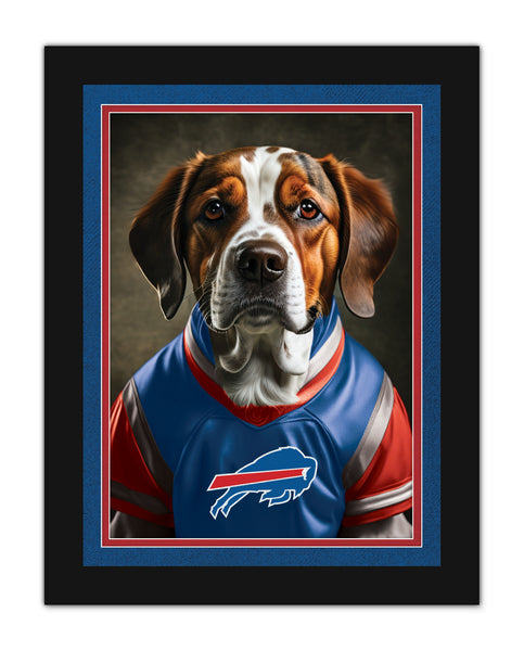 Wholesale NFL2233-Dog in Team Jersey 12x16 / N2233-Buffalo Bills