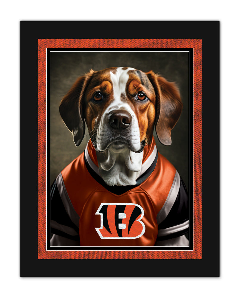 Wholesale NFL2233-Dog in Team Jersey 12x16 / N2233-Cincinnati Bengals