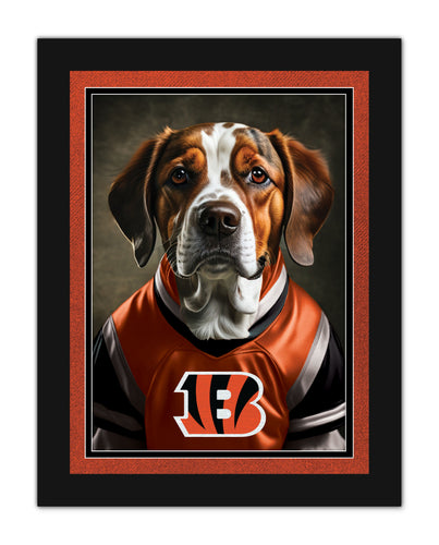 Wholesale NFL2233-Dog in Team Jersey 12x16 / N2233-Cincinnati Bengals