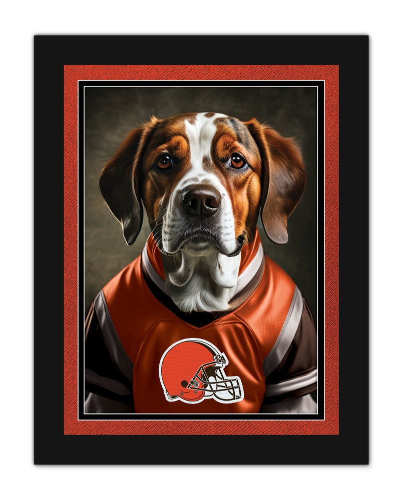 Wholesale NFL2233-Dog in Team Jersey 12x16 / N2233-Cleveland Browns