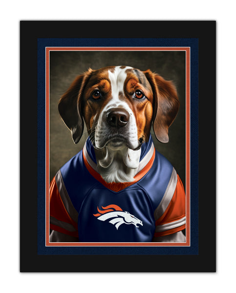 Wholesale NFL2233-Dog in Team Jersey 12x16 / N2233-Denver Broncos