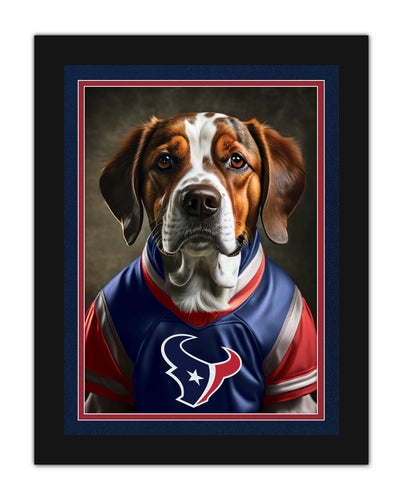 Wholesale NFL2233-Dog in Team Jersey 12x16 / N2233-Houston Texans