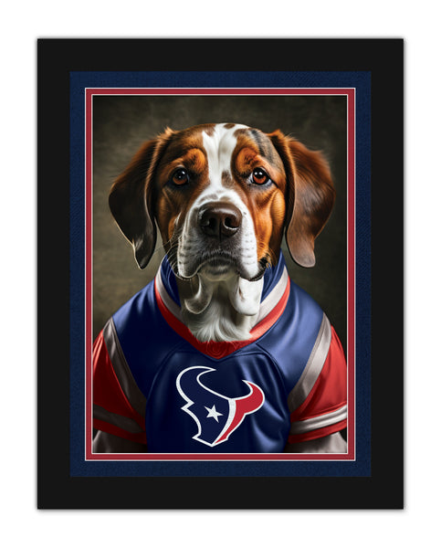 Wholesale NFL2233-Dog in Team Jersey 12x16 / N2233-Houston Texans