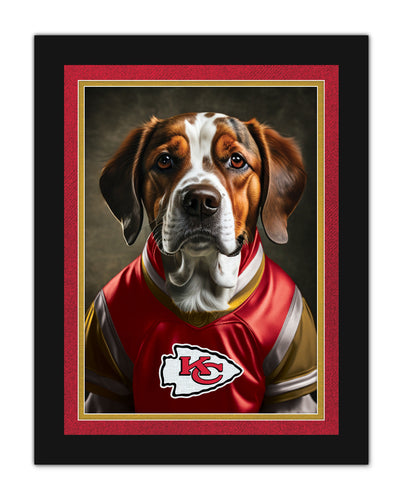 Wholesale NFL2233-Dog in Team Jersey 12x16 / N2233-Kansas City Chiefs