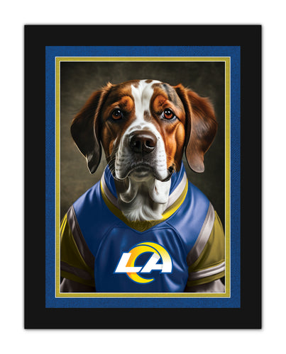 Wholesale NFL2233-Dog in Team Jersey 12x16 / N2233-Los Angeles Rams