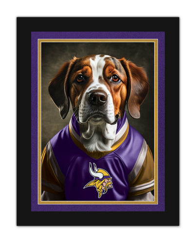 Wholesale NFL2233-Dog in Team Jersey 12x16 / N2233-Minnesota Vikings