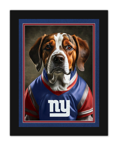 Wholesale NFL2233-Dog in Team Jersey 12x16 / N2233-New York Giants