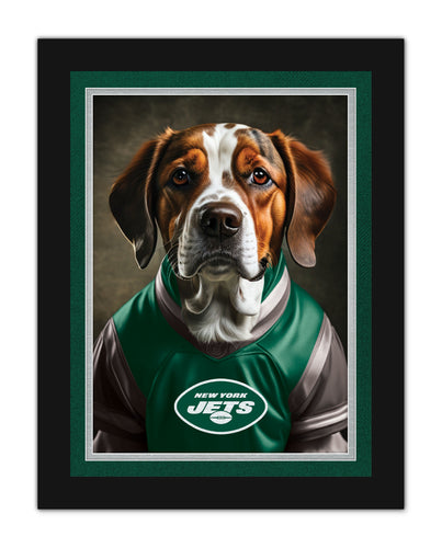 Wholesale NFL2233-Dog in Team Jersey 12x16 / N2233-New York Jets