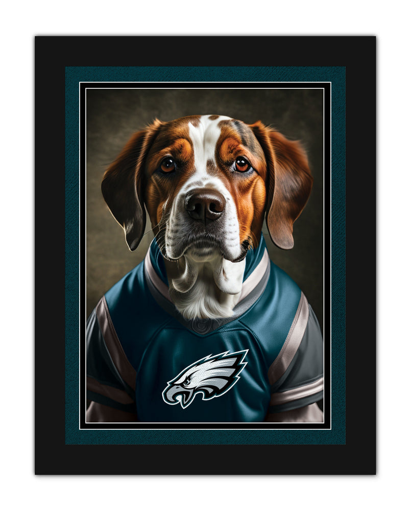 Wholesale NFL2233-Dog in Team Jersey 12x16 / N2233-Philadelphia Eagles