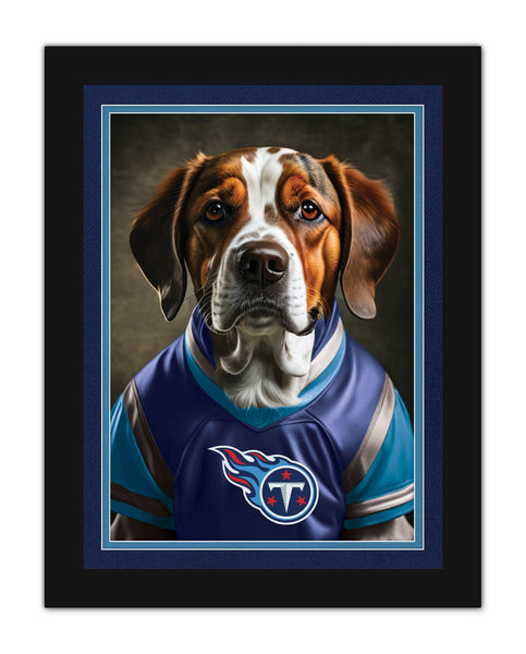 Wholesale NFL2233-Dog in Team Jersey 12x16 / N2233-Tennessee Titans