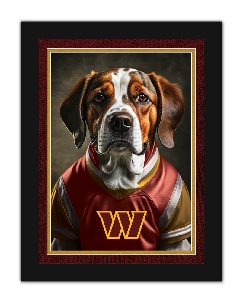 Wholesale NFL2233-Dog in Team Jersey 12x16 / N2233-Washington Commanders