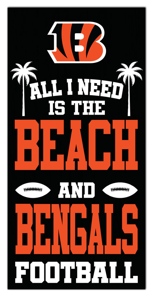 Wholesale NFL2239-All I Need is Beach 6x12 / N2239-Cincinnati Bengals