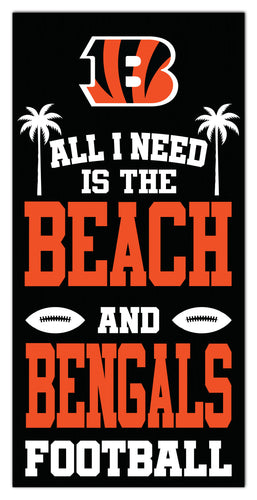 Wholesale NFL2239-All I Need is Beach 6x12 / N2239-Cincinnati Bengals