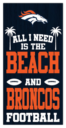 Wholesale NFL2239-All I Need is Beach 6x12 / N2239-Denver Broncos