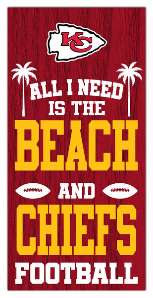 Wholesale NFL2239-All I Need is Beach 6x12 / N2239-Kansas City Chiefs