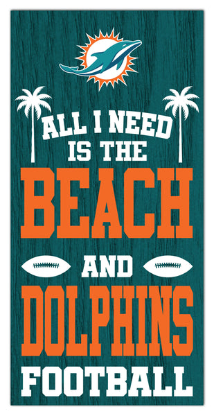 Wholesale NFL2239-All I Need is Beach 6x12 / N2239-Miami Dolphins