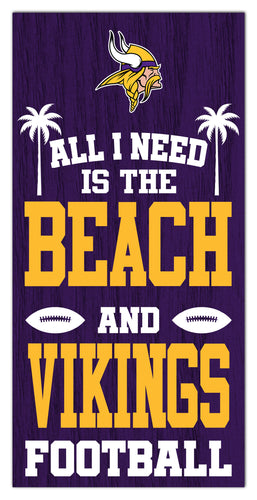 Wholesale NFL2239-All I Need is Beach 6x12 / N2239-Minnesota Vikings