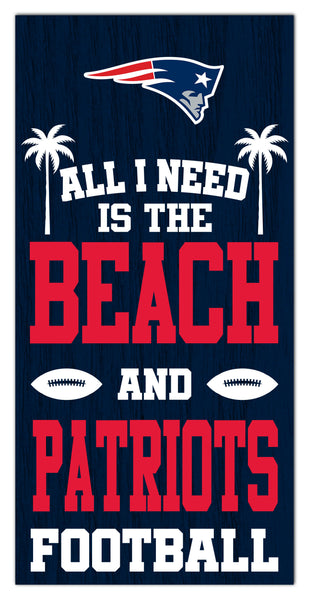 Wholesale NFL2239-All I Need is Beach 6x12 / N2239-New England Patriots