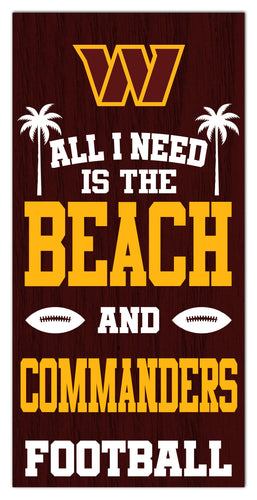 Wholesale NFL2239-All I Need is Beach 6x12 / N2239-Washington Commanders
