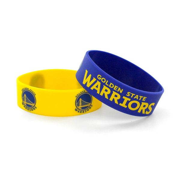 WHOLESALE GOLDEN STATE WARRIORS WIDE BRACELETS (2-PACK)