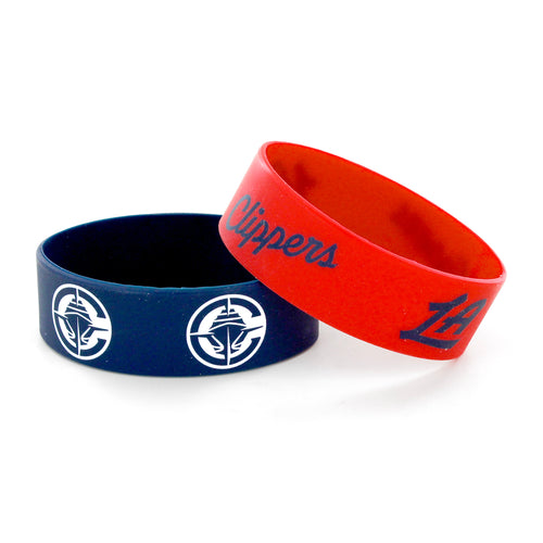 WHOLESALE LOS ANGELES CLIPPERS WIDE BRACELETS (2-PACK)