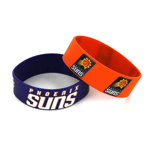 WHOLESALE PHOENIX SUNS WIDE BRACELETS (2-PACK)