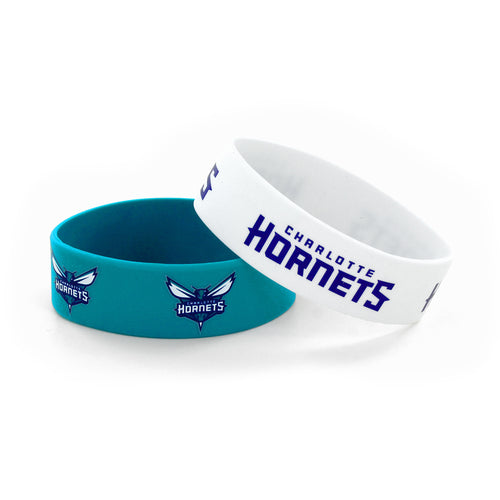 WHOLESALE CHARLOTTE HORNETS WIDE BRACELETS (2-PACK)