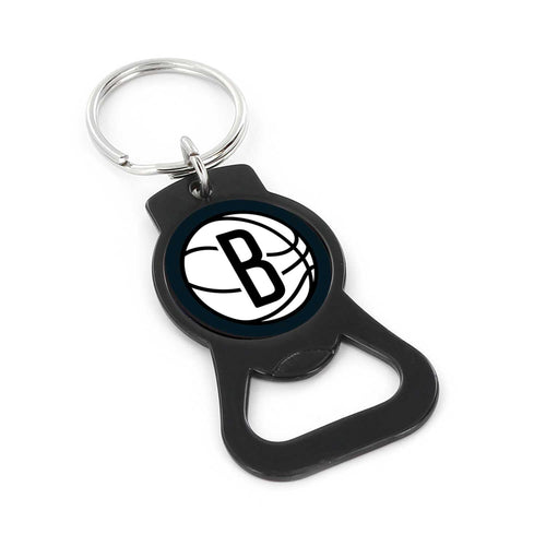 WHOLESALE NEW JERSEY NETS (BLACK) BOTTLE OPENER KEYCHAIN