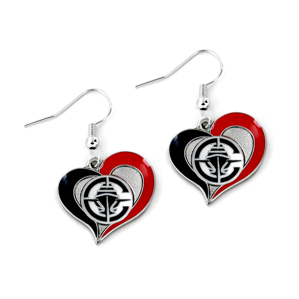 WHOLESALE LOS ANGELES CLIPPERS SWIRL HEART EARRINGS