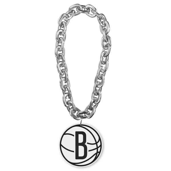WHOLESALE NEW JERSEY NETS (SILVER) FAN CHAIN