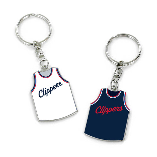 WHOLESALE LOS ANGELES CLIPPERS REVERSIBLE HOME/AWAY JERSEY KEYCHAIN