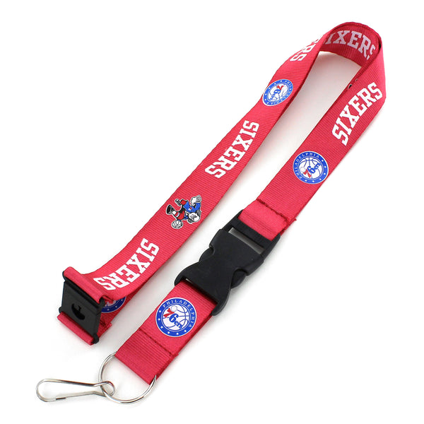 WHOLESALE PHILADELPHIA 76ERS (RED) PRIMARY LOGO TEAM LANYARD