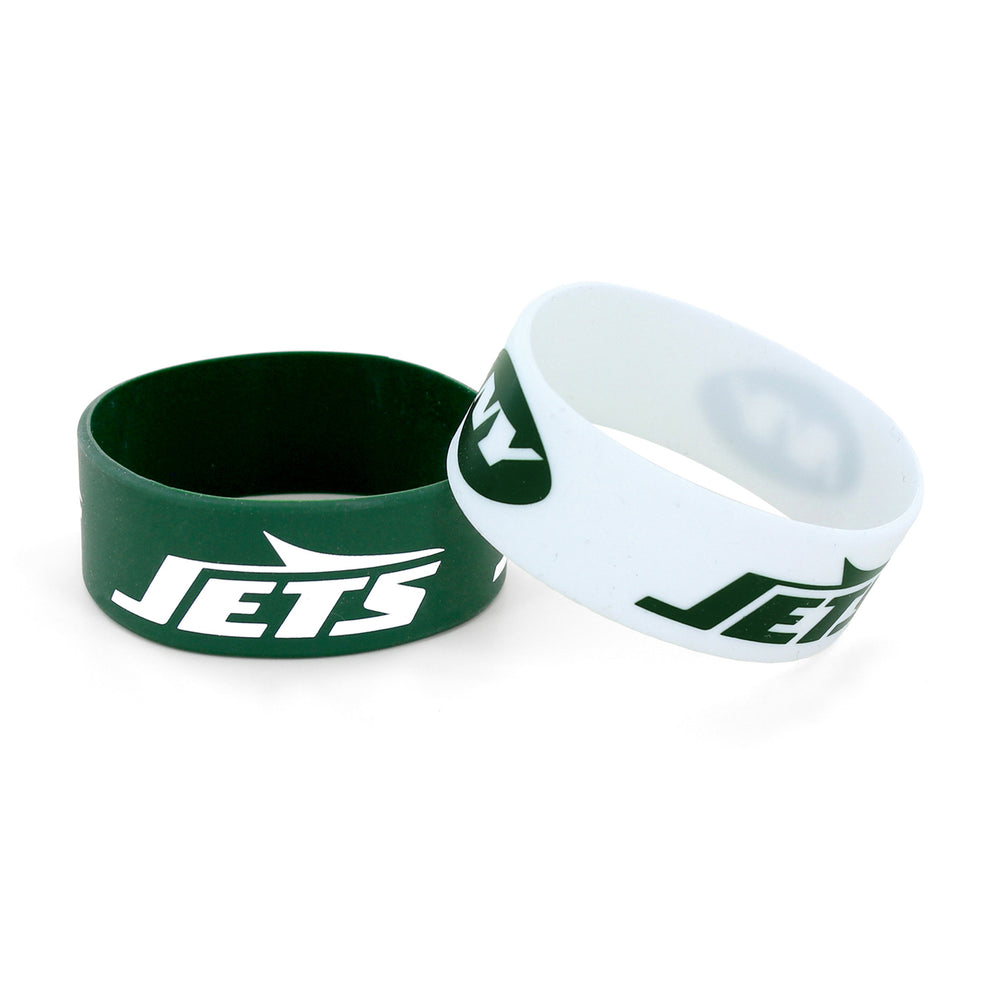 WHOLESALE NEW YORK JETS WIDE BRACELETS (2-PACK)