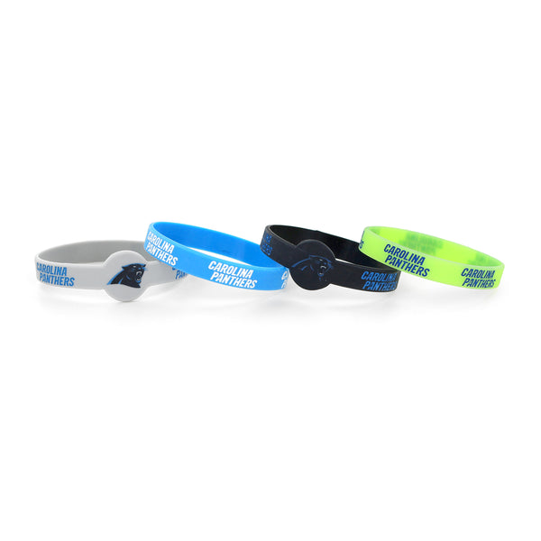 WHOLESALE CAROLINA PANTHERS SILICONE BRACELET (4-PACK)