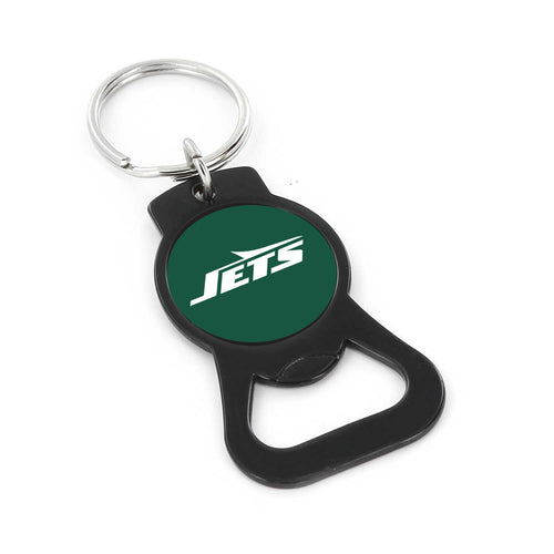 WHOLESALE NEW YORK JETS (BLACK) BOTTLE OPENER KEYCHAIN