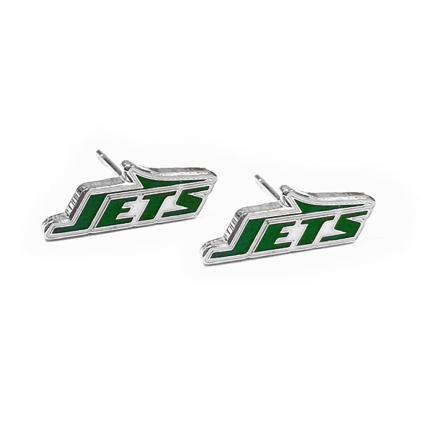 WHOLESALE NEW YORK JETS LOGO POST EARRINGS