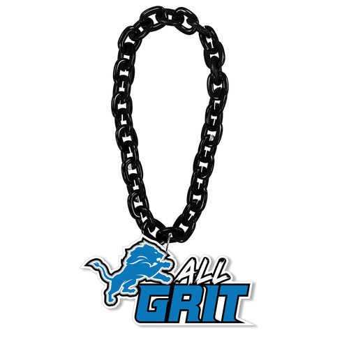 WHOLESALE DETROIT LIONS 'ALL GRIT' (BLACK) FAN CHAIN