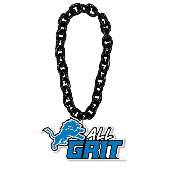 WHOLESALE DETROIT LIONS 'ALL GRIT' (BLACK) FAN CHAIN