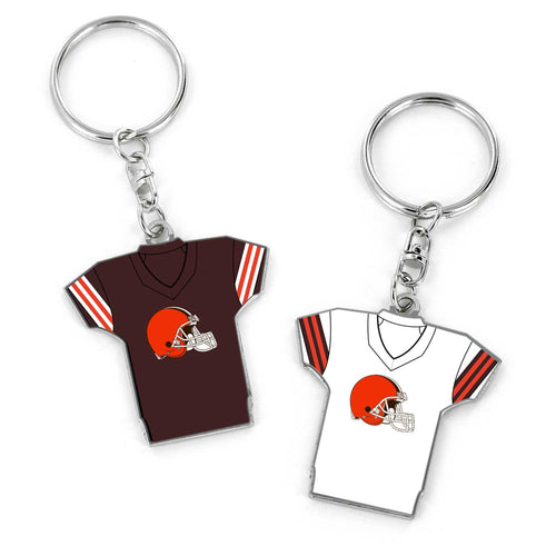 CLEVELAND BROWNS REVERSIBLE HOME/AWAY JERSEY KEYCHAIN
