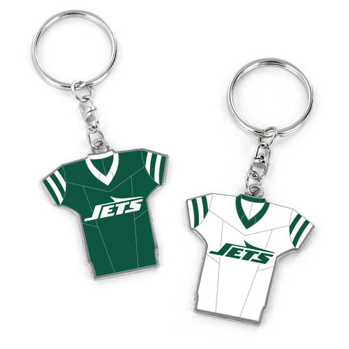 WHOLESALE NEW YORK JETS REVERSIBLE HOME/AWAY JERSEY KEYCHAIN