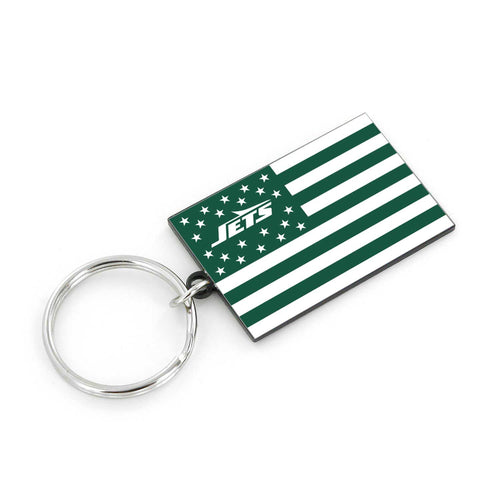 WHOLESALE NEW YORK JETS AMERICANA FLAG KEYCHAIN