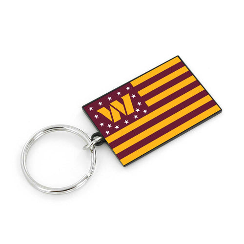 WASHINGTON COMMANDERS AMERICANA FLAG KEYCHAIN