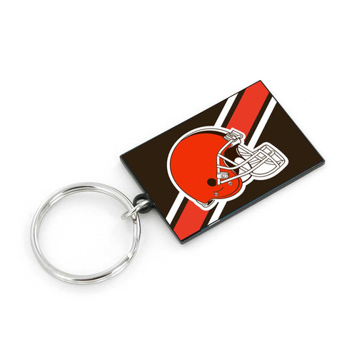 CLEVELAND BROWNS STRIPED KEYCHAIN
