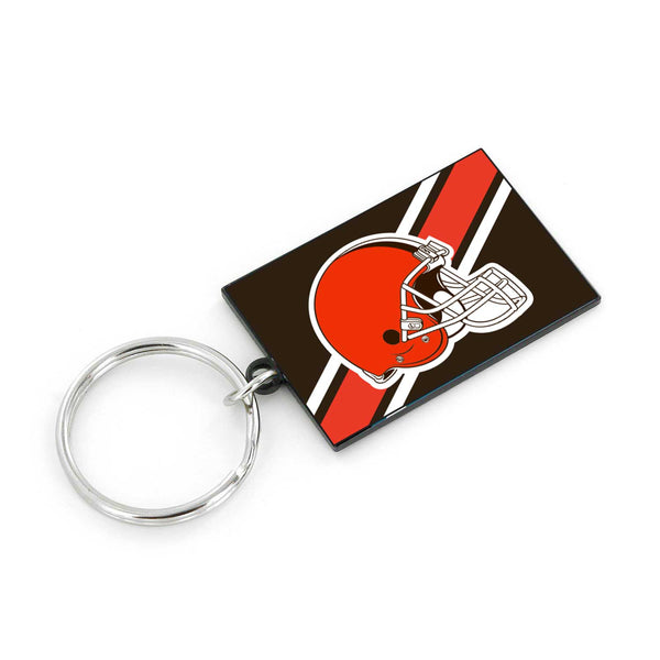 CLEVELAND BROWNS STRIPED KEYCHAIN