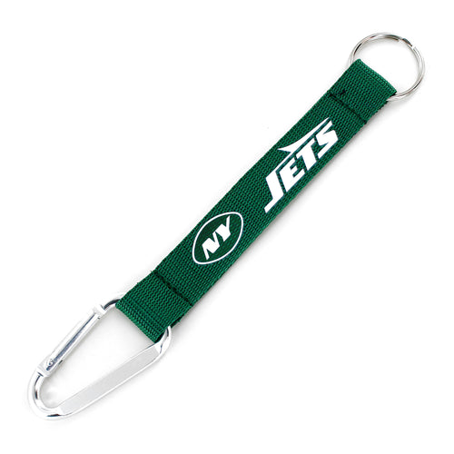 WHOLESALE NEW YORK JETS  (GREEN) CARABINER KEYCHAIN
